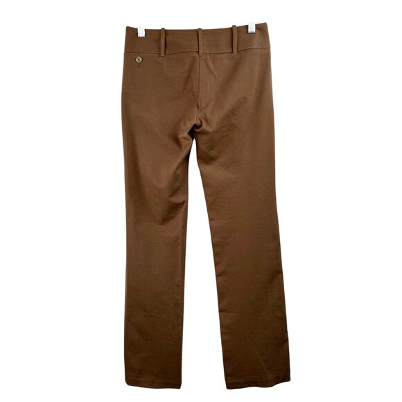 Max Studio Mid-Rise Straight Leg Stretchy Brown Pants NWT Size 0 - Picture 2 of 13